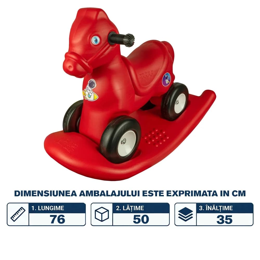 Calut balansoar 2 in 1, rosu - ROBENTOYS — miniatură