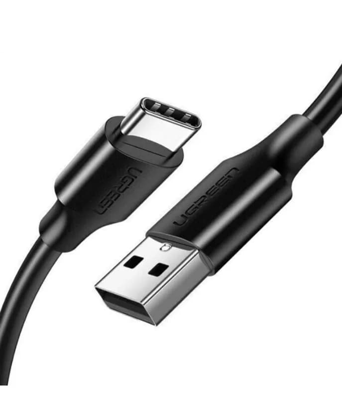 CABLU alimentare si date Ugreen, "US287", Fast Charging Data Cable pt. smartphone, USB la USB Type-C 3A, nickel plating, PVC, 1.5m, negru "60117" - 6957303861170