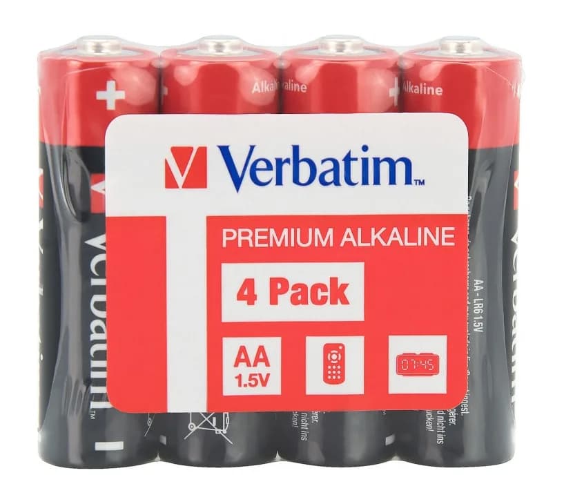BATERIE VERBATIM AA (R6), 1.5V alcalina, 4 buc., shrink wrap "49501"
