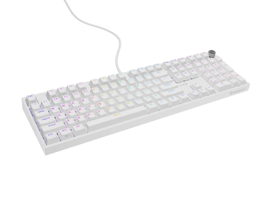 Tastatura Mecanica Gaming Genesis Thor 404, RGB, USB, Alb