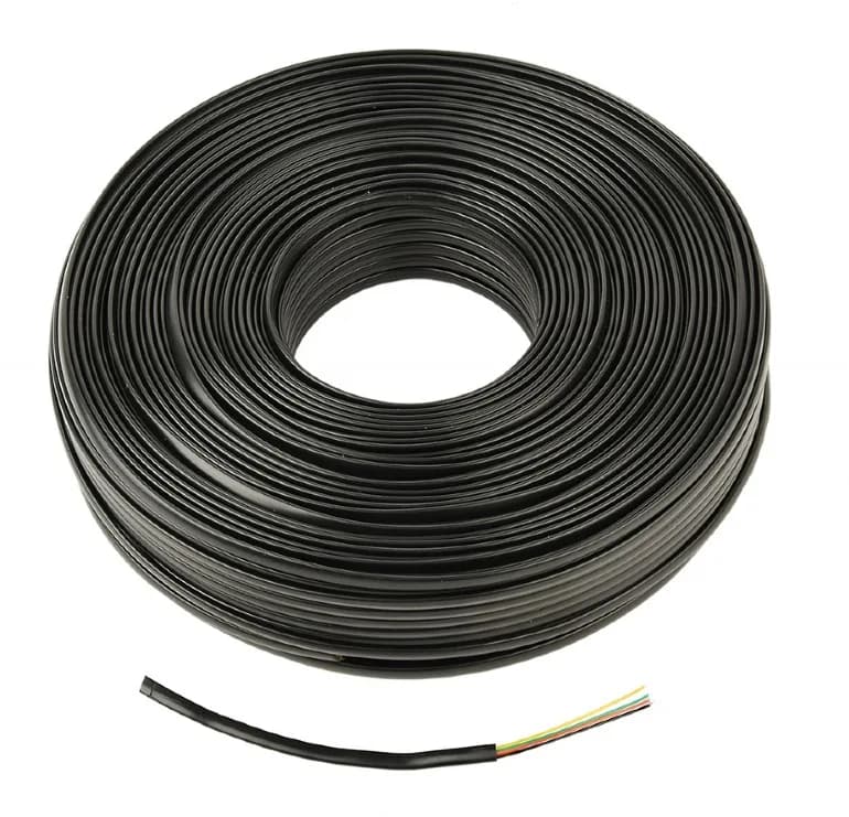 ROLA CABLU telefonic GEMBIRD, 100m, Litat, 4 fire, flat, black, "TC1000S-100M-B"