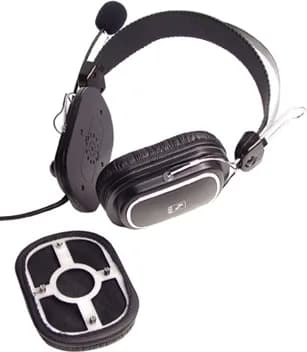 CASTI A4tech, "ComfortFIt", cu fir, standard, utilizare multimedia, microfon pe brat, conectare prin Jack 3.5 mm, negru, "HS-50" — miniatură