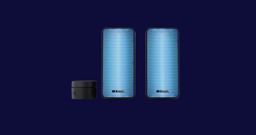 Trust GXT 611 WEZZ 2.0 Speaker Set LED Remote control wired Controls on/off, volume control, right Connection type wired Cable length power cable 180 cm Cable length audio cable 180 cm Cable length satellite cable 120 cm Power output (peak) 12 W Power output (RMS) 6 W Power output - satellite — miniatură