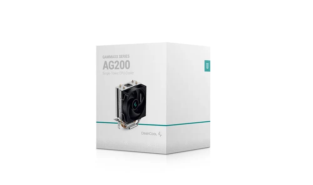 Cooler Deepcool "AG200", compatibil skt. Intel si AMD, racire cu aer, ventilator 92 mm, 3050 rpm, inaltime cooler 133 mm, 2 heatpipe, "R-AG200-BKNNMN-G" — miniatură