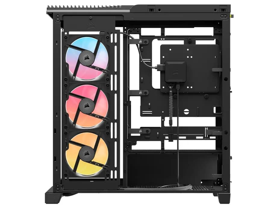 Carcasa Corsair Frame 4500X LX-R RGB, Mid Tower, cu 3 ventilatoare incluse 120mm LX-R RGB, Negru "CC-9011316-WW" — miniatură