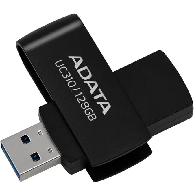 Memorie USB ADATA UC310 128 GB, USB 3.2, Negru — miniatură