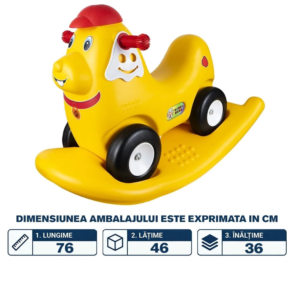 Catel balansoar 2 in 1, galben - ROBENTOYS — miniatură