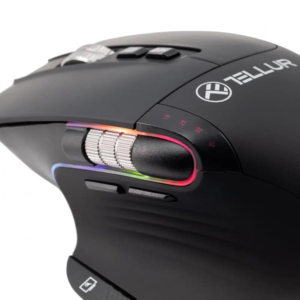 Mouse Gaming Wireless TELLUR Shade, 3200 dpi, Negru — miniatură