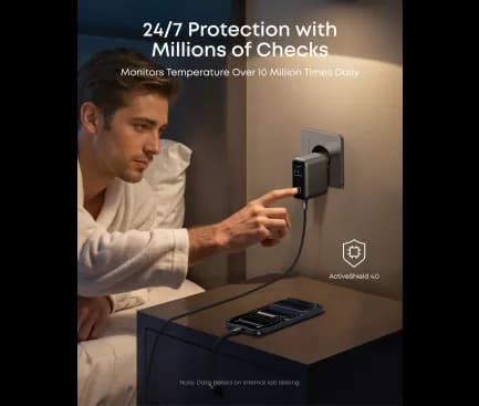 Alimentator retea Anker, 100W, fast charge, display interactiv, 2 x USB-C, 1 x USB-A, gri, "B121BGZ1" - 0194644291747 — miniatură