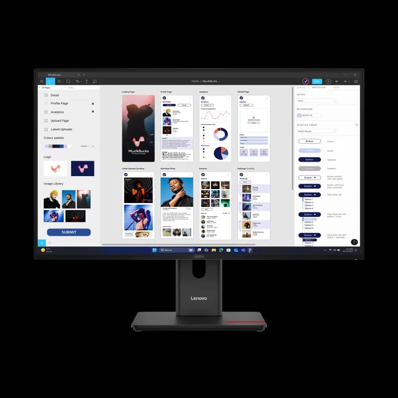 Monitor Consumer Lenovo ThinkVision T32UD-40, 31.5", 3840 x 2160 pixeli, Black