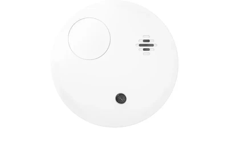 Detector de fum wireless Hikvision DS-PDSMK-E-WE, frecventa operare: 868MHz, criptare: AES-128 Encryption, transmisie in camp deschis: 800m, alarma sonora: ≥ 85 dB @ 3 m, alimentare pe baterie ( Non Replaceable CR17450 x 1pcs), durata medie a bateriei in standby 10 ani, montaj pe tavan, dimensiuni