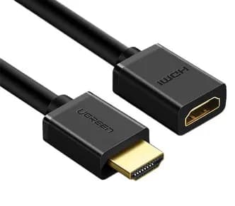 CABLU video Ugreen, "HD107" adaptor HDMI (T) la HDMI (M), rezolutie maxima 4K UHD (3840 x 2160) la 60 Hz, conectori auriti, 1m, negru "10141" - 6957303811410