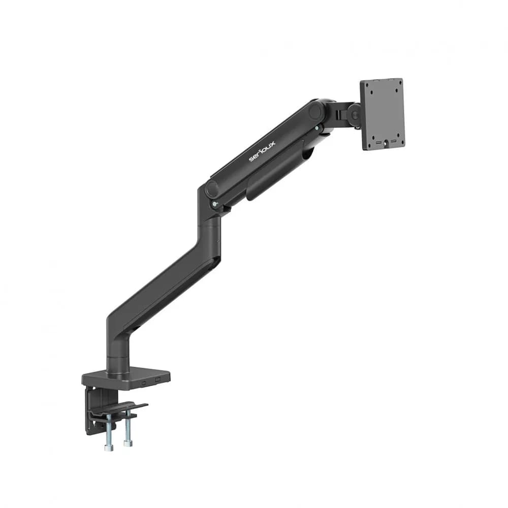 Brat monitor Serioux, tehnologie arc, compatiibilate ecran 17"-49", greutate maxima suportata (per ecran) 2~20kg ,VESA:75x75,100x100, interval inclinare +50°~-20°, interval pivotare +90°~-90°