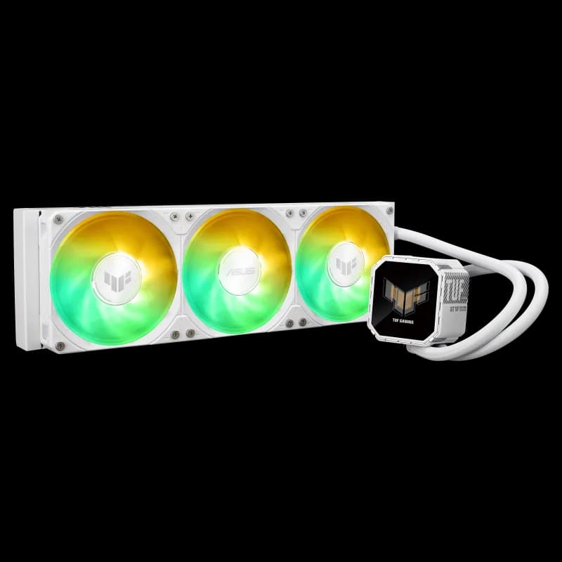 Cooler Procesor ASUS TUF Gaming LC III 360 ARGB LCD White Edition, Lichid, 12 cm, 3 ventilatoare, aRGB