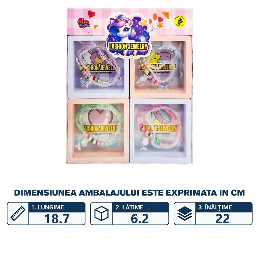 Accesorii frumusete, bijuterii, 12 buc/set — miniatură