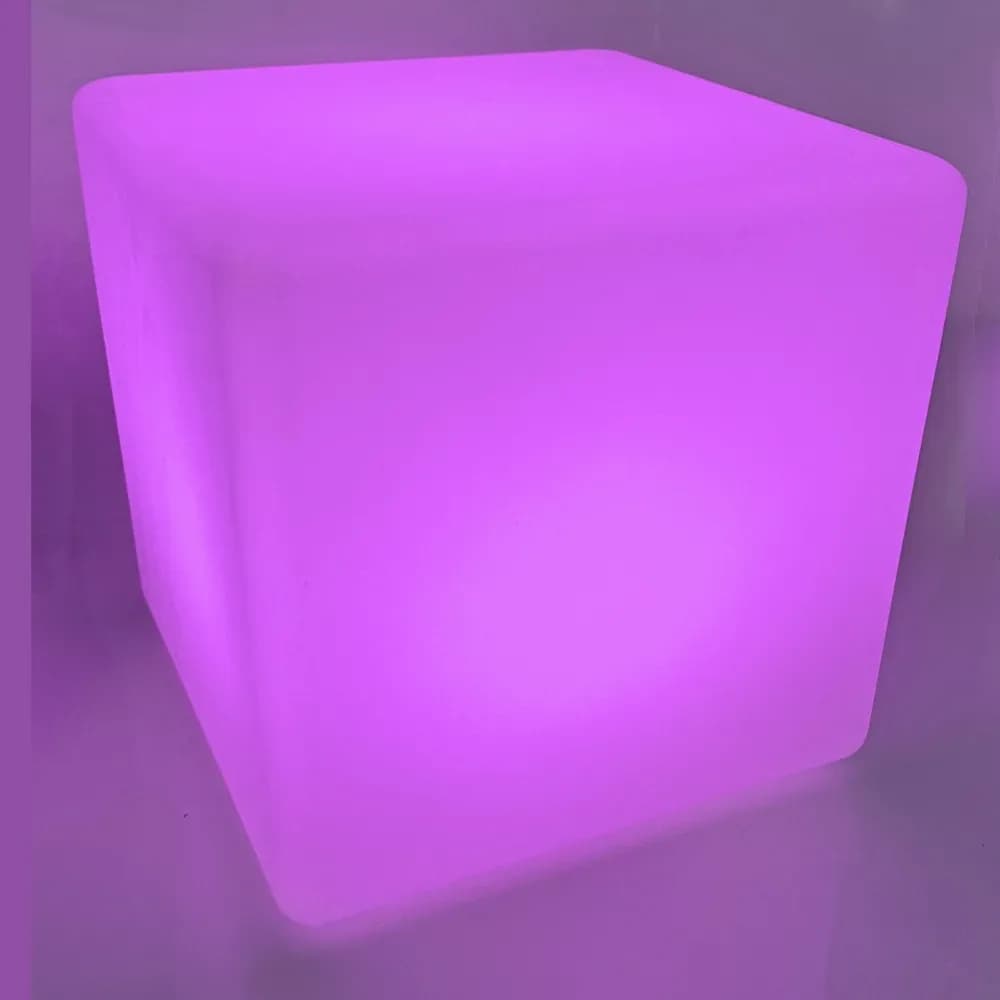 Taburet cub luminos cu schimbare de culoare 40 cm