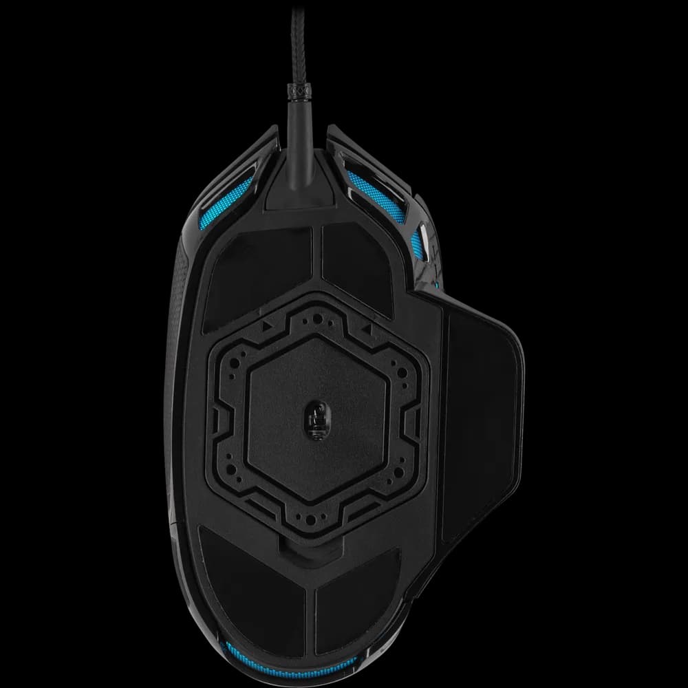 MOUSE CORSAIR, "NIGHTSWORD RGB", gaming, cu fir, USB, optic, 18000 dpi, butoane/scroll 8/1, iluminare, butoane programabile, negru, "CH-9306011-EU" — miniatură