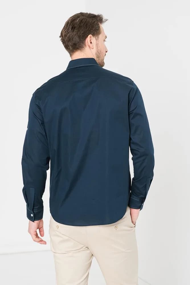 CAMASA CASUAL BARBATI DARK NAVY L — miniatură
