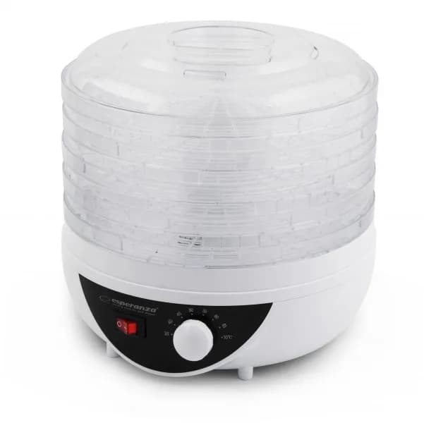 Deshidrator pentru alimente Esperanza Chanterelles EKD002 250W 5 tavi Alb "EKD002" — miniatură