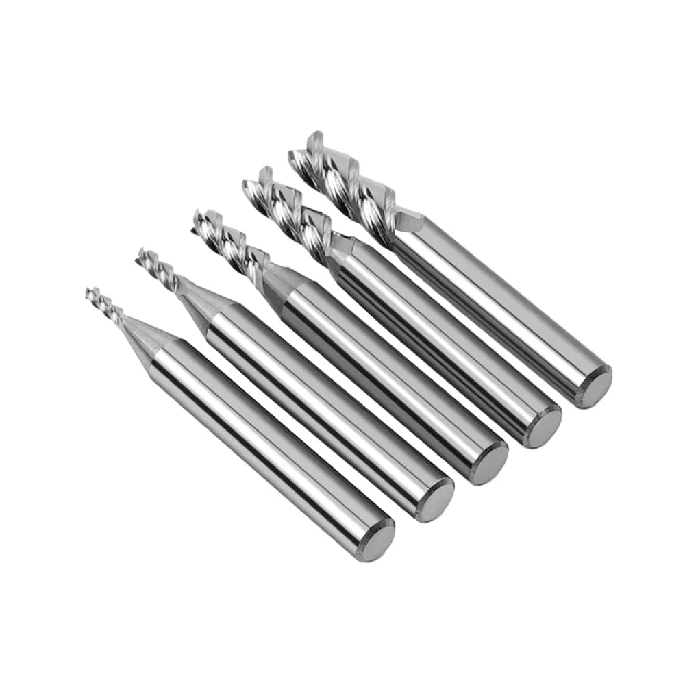 Accesoriu gravator laser TwoTrees HRC55 3 Flute Tungsten Carbide End Mills pentru CNC – 5 buc — miniatură