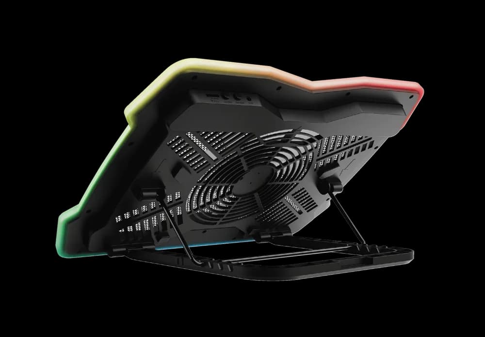 Stand racire Laptop Trust GXT 1126 Aura Multicolour-illuminated, negru — miniatură