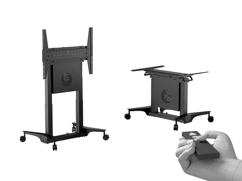 Stand mobil tip masa, motorizat cu telecomanda pentru Display &Touchscreen, Multibrackets MB-7104, 32"-86", max.100 kg