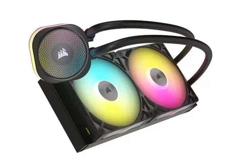 Cooler Procesor CORSAIR iCUE LINK TITAN RX RGB, Lichid, 14 cm, 2 ventilatoare, aRGB — miniatură