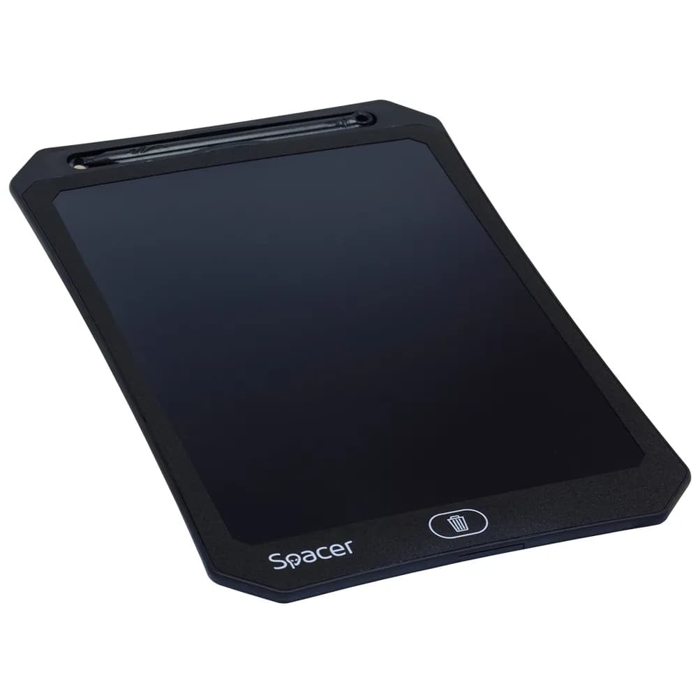 TABLETA LED SPACER pentru scris si desenat, interactiva, e-learning, 10 display, black, baterie CR2025 "SPTB-LED-10" — miniatură