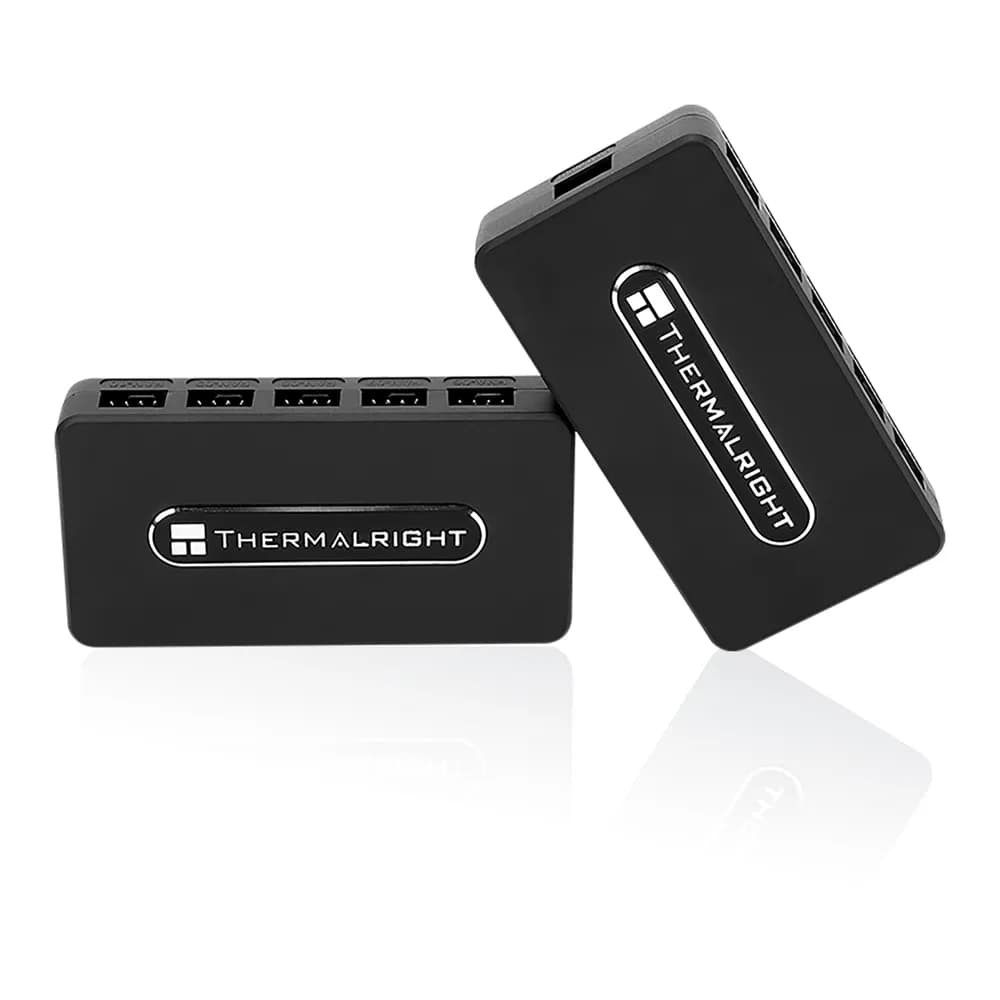Fan HUB Controller Thermalright, PWM, 10 port , negru, "FAN-HUB-Controller REV.A" — miniatură