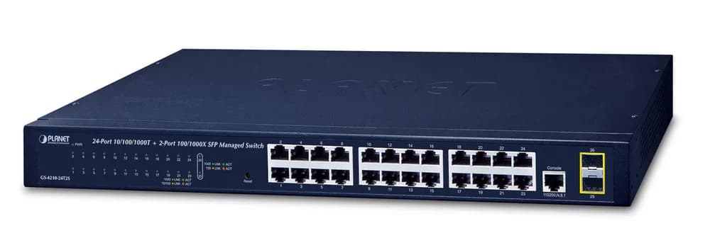 NET SWITCH 24PORT 1000M/GS-4210-24T2S PLANET "GS-4210-24T2S"