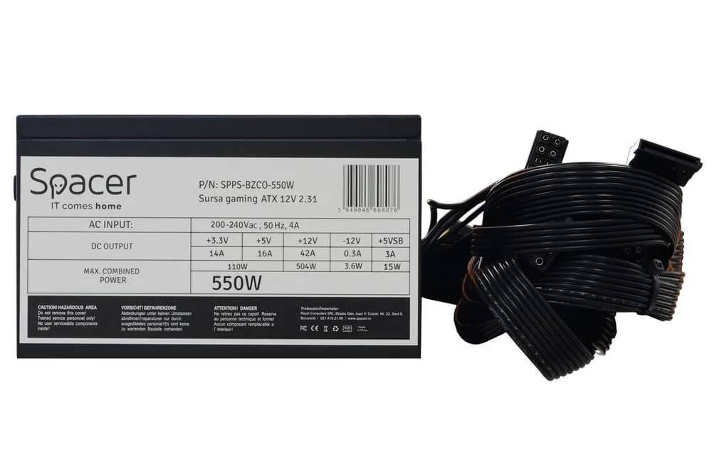 Sursa Spacer BZCO-550, 80+ Bronze, 550W — miniatură