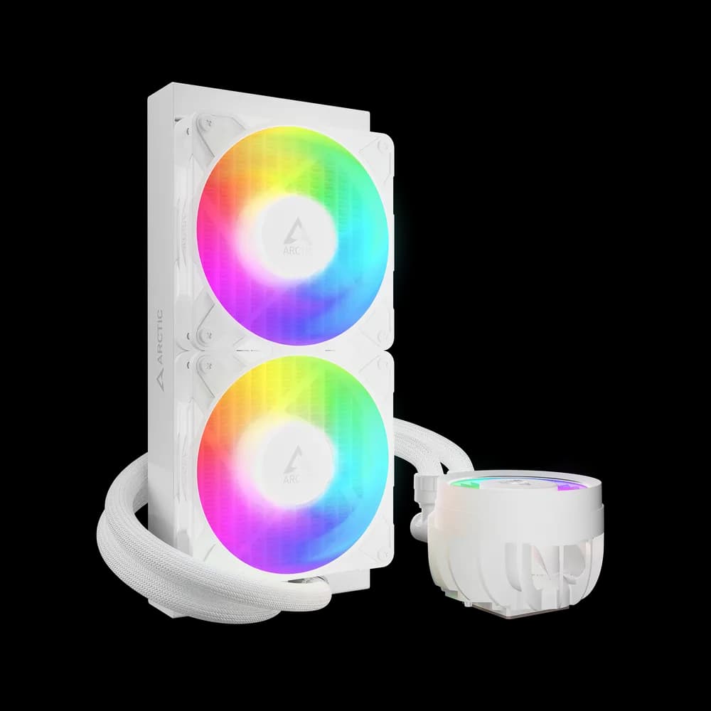 COOLER Arctic "Liquid Freezer III Pro 240 ARGB", skt. Intel si AMD, racire cu lichid, 2 x 120mm P12 Pro, 600 - 3000 RPM, ARGB adresabil, alb "ACFRE00186A" — miniatură