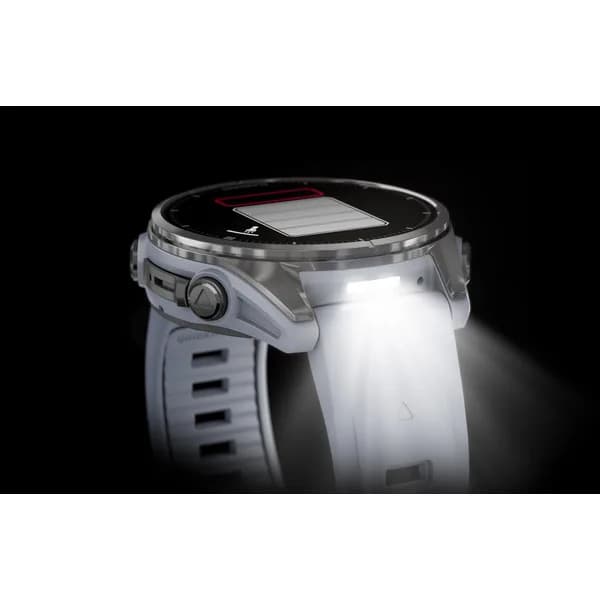 Smartwatch fenix 8 43 mm AMOLED Silver with Whitestone silicone band "010-02903-00" — miniatură