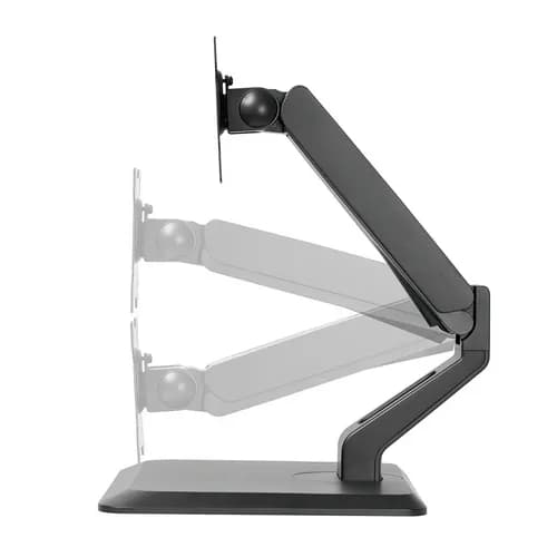 Suport monitor de birou Neomounts FPMA-D885BLACK; pentru display-uri cu diagonale 15"-32", sistem de prindere VESA 75x75~100x100, greutate maxima suportata 10kg, full motion, tilt +180°, swivel +80°, rotate +360°; gas spring; culoare negru. — miniatură