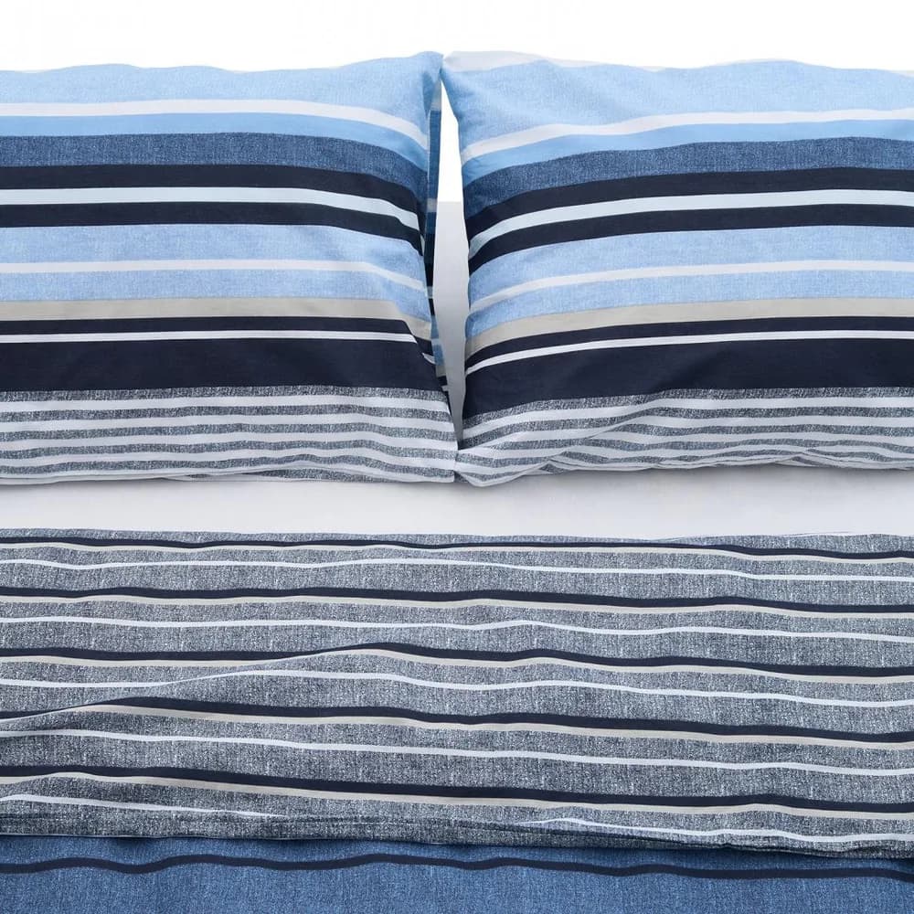Lenjerie dubla,100% bumbac,4 piese, Azul — miniatură