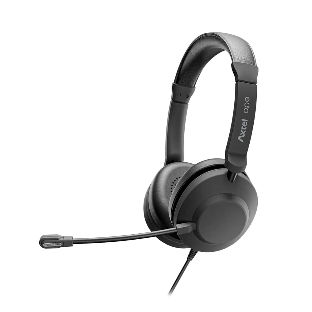 Casti Head-band Axtel One UC35, Wired, noise-canceling, Negru — miniatură