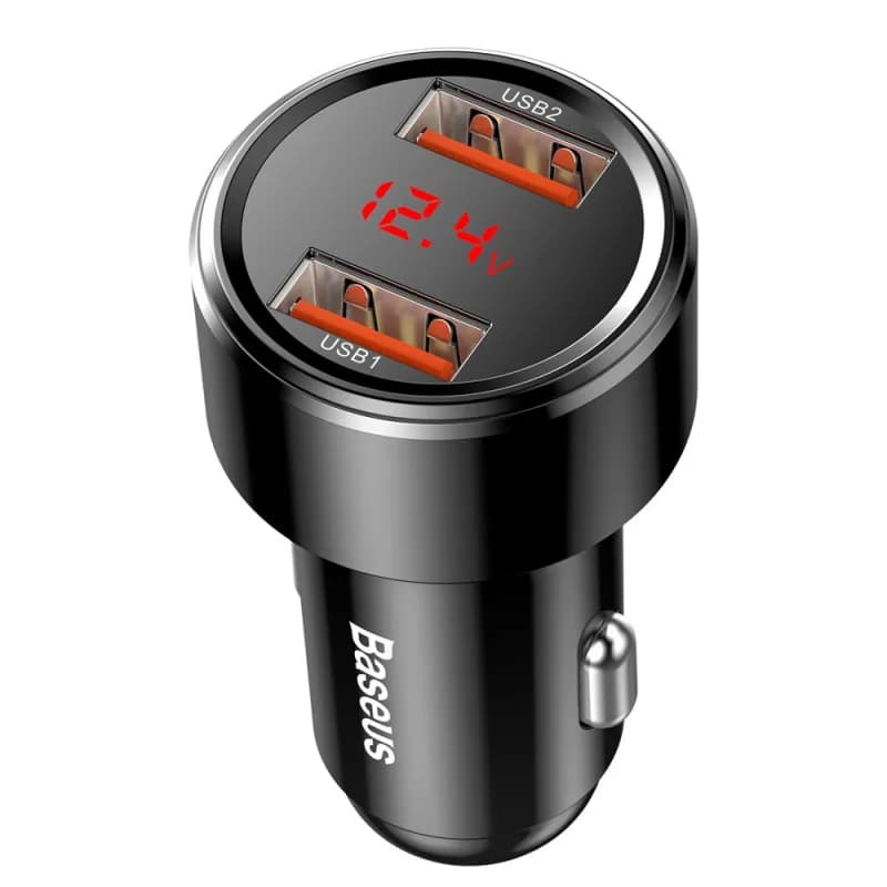 INCARCATOR auto Baseus Magic Series, pt. bricheta auto, digital display, 1 x USB max. 3A si 1 x USB Type-C max 5V/3A, total output 45W, black "CCMLC20A-01" - 6953156293212