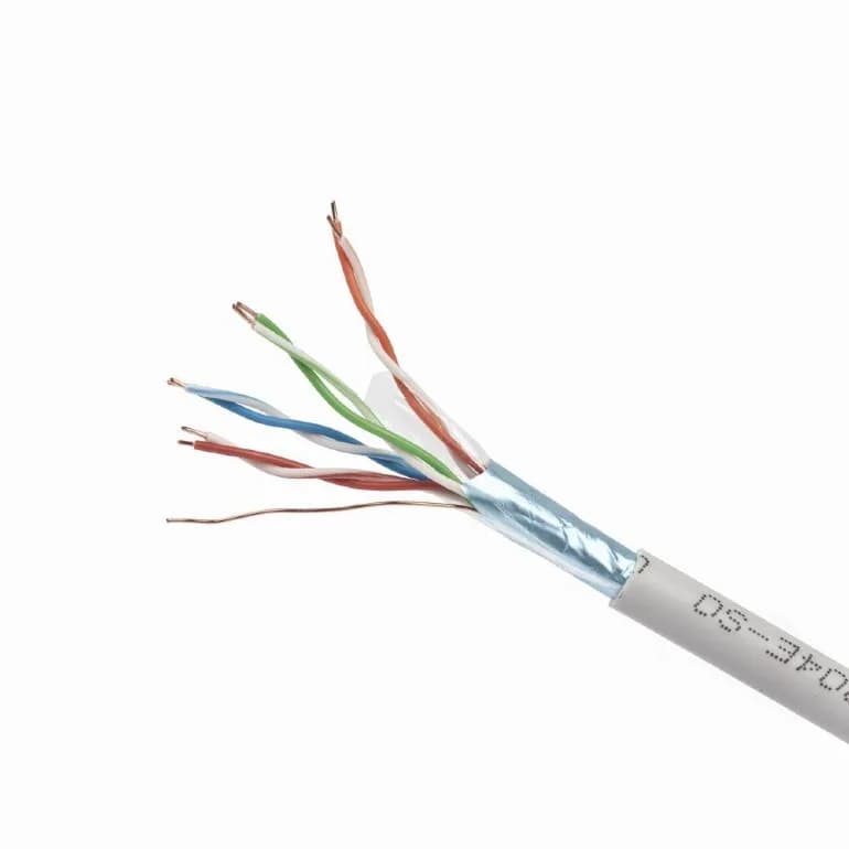 ROLA CABLU FTP GEMBIRD, Cat5e, 100m, Cupru-Aluminiu, Solid, AWG24, gri, max. 50m, "FPC-5004E-SOL/100" — miniatură
