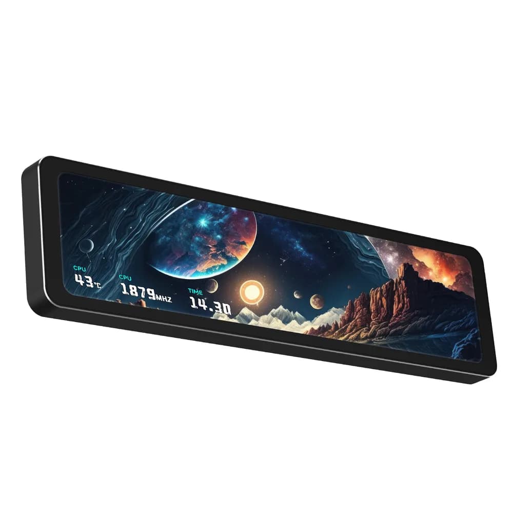 Afisaj digital Thermalright "Trofeo Vision LCD Black", ecran LCD secundar pentru carcasa PC, IPS 6.86", rezolutie 1280x480, USB Type-C, suport magnetic, compatibil software TRCC, negru, 187.2x72.1x21mm, "Trofeo Vision LCD Black"