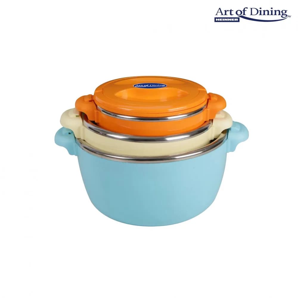 SET 3 CASEROLE TERMICE 2+4+6L,BELLY BLUE, ART OF DINING BY HEINNER — miniatură