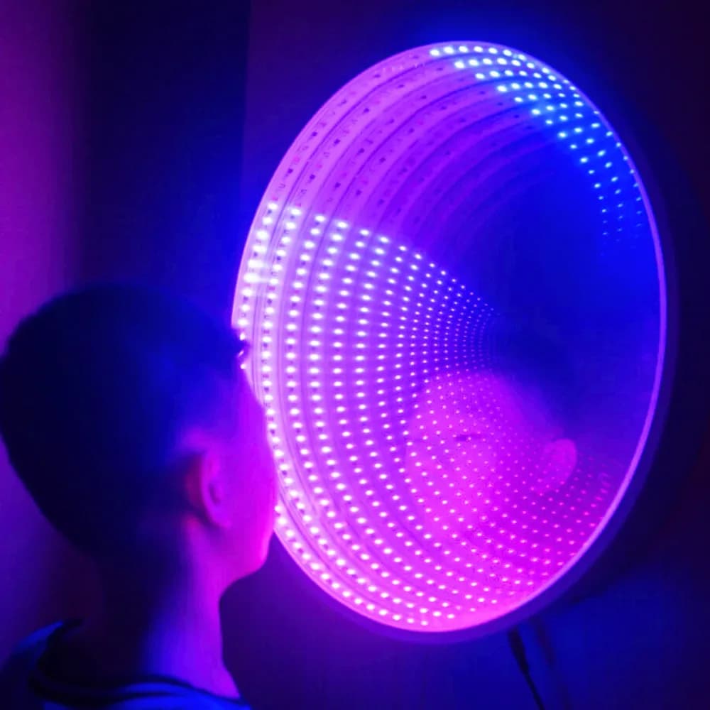 Oglindă infinită 60cm cu butoane mari pe telecomandă — miniatură