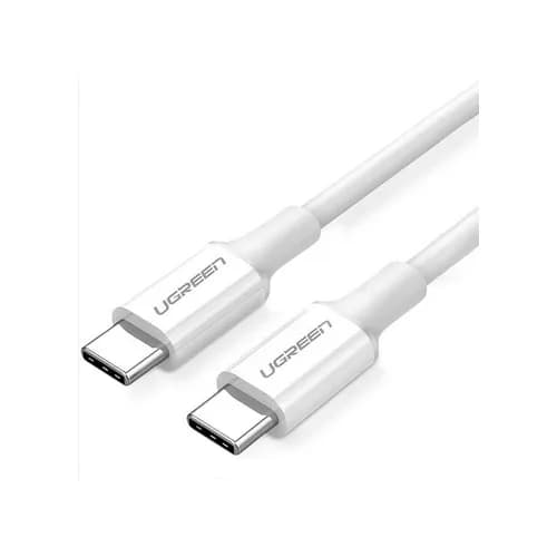CABLU alimentare si date Ugreen, "US300", Fast Charging Data Cable pt. smartphone,USB Type-C la Type-C, ABS, 5A, 2m, alb "60552" - 6957303865529