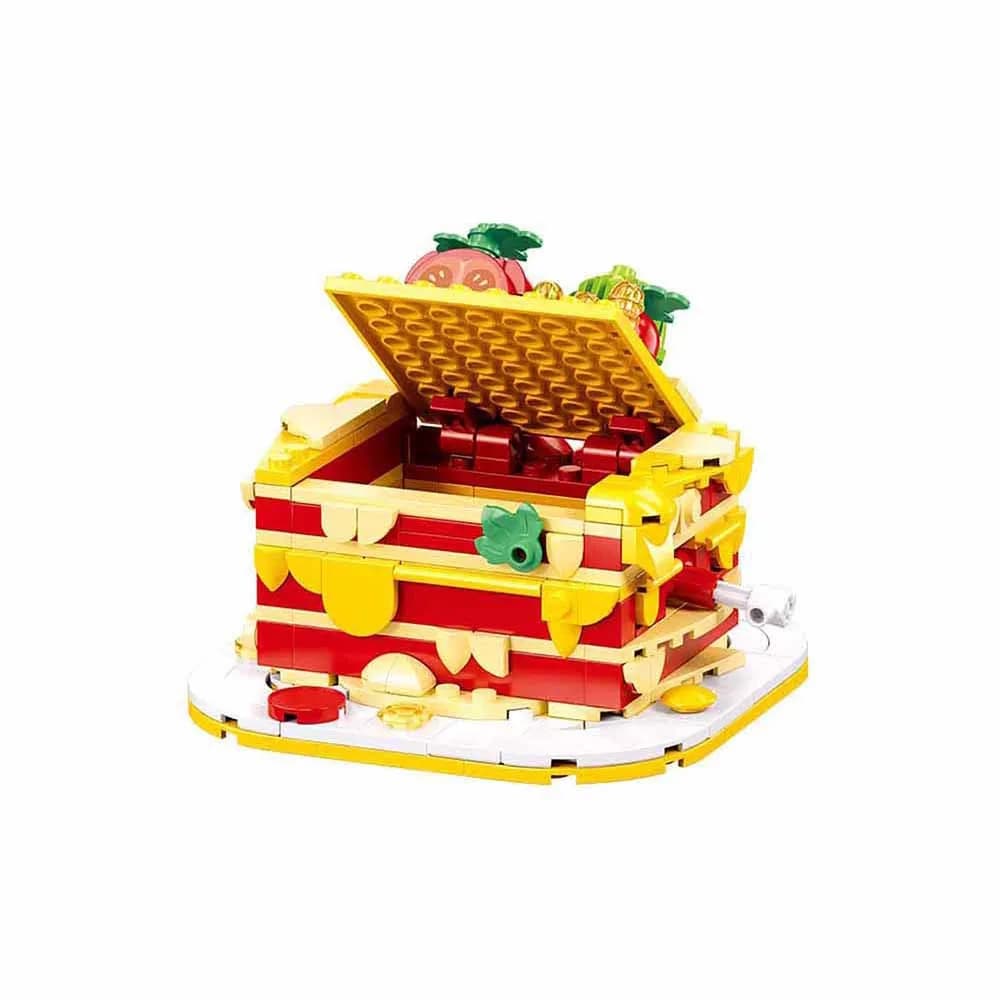 Set de constructie, 250 piese, Garfield si lasagne - Sluban — miniatură