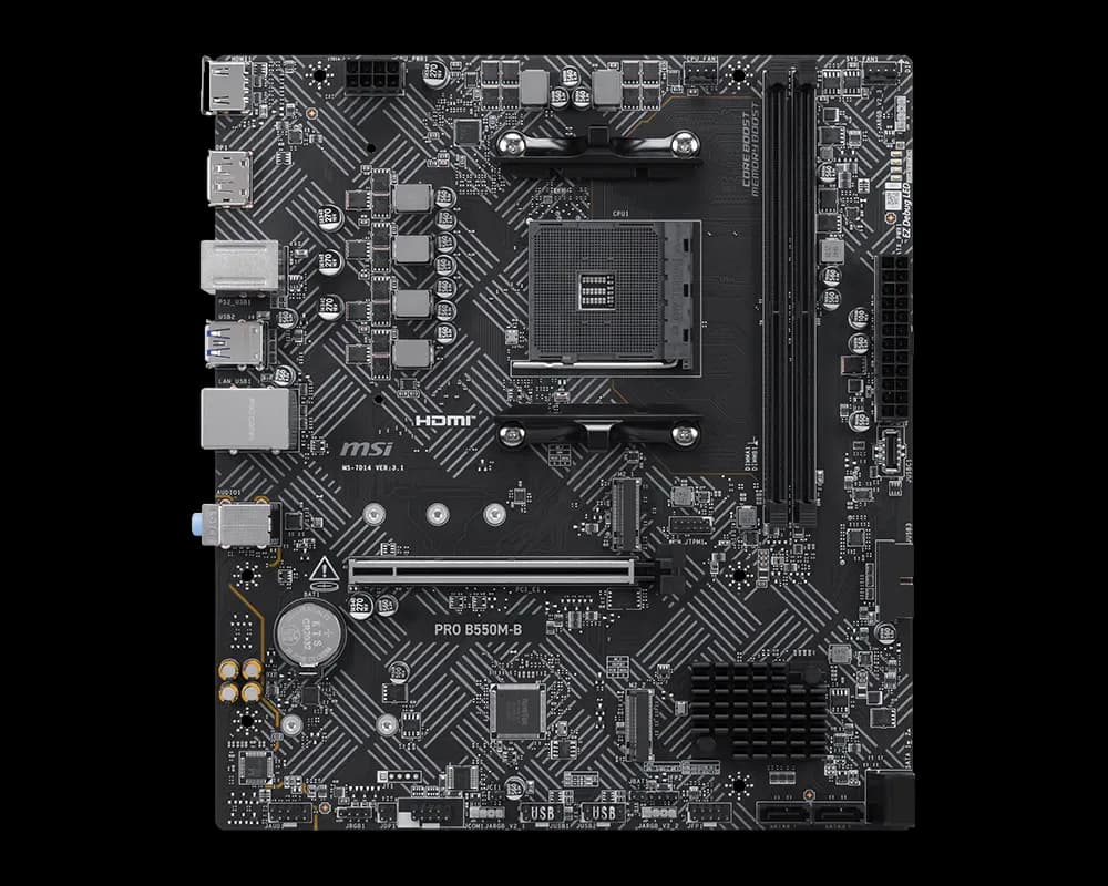 Placa de baza MSI PRO B550M-B, Socket AM4, DDR4, Negru "PRO B550M-B"