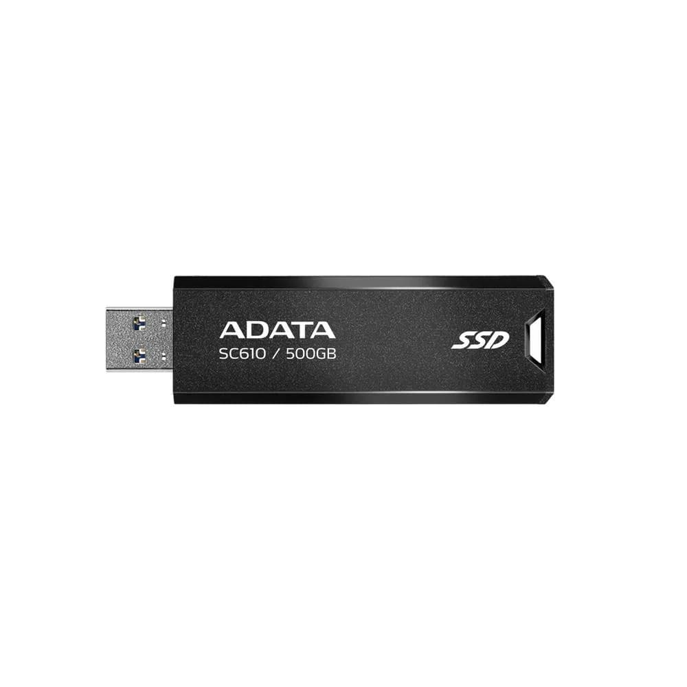 SSD extern ADATA SC610, 500 GB, USB 3.2 Gen 2, Negru — miniatură