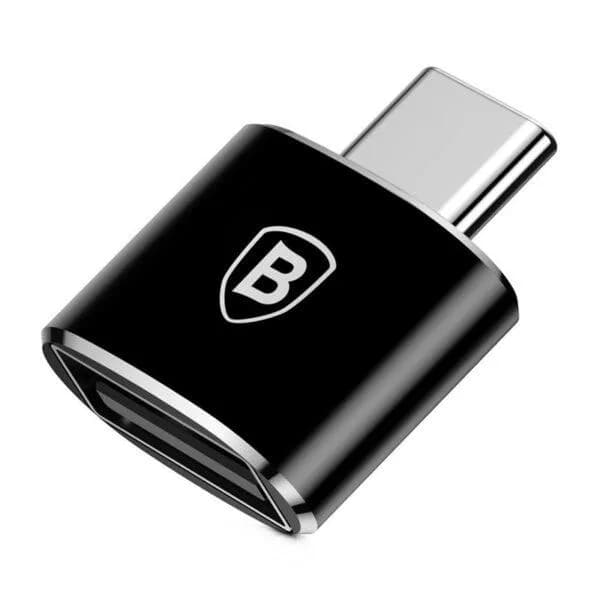 Adaptor Baseus Mini OTG CATOTG-01, negru — miniatură