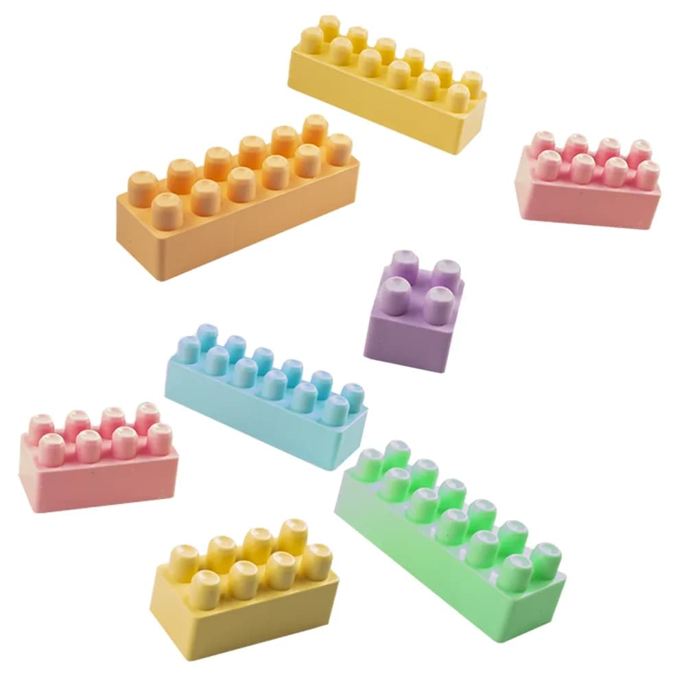 Cuburi constructii, pastel, 136 piese/ghiozdan - ROBENTOYS — miniatură