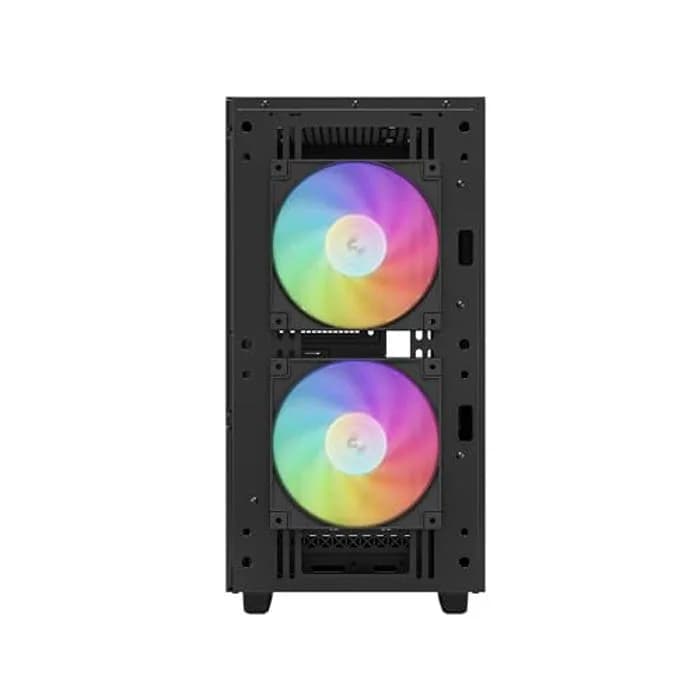CARCASA DeepCool "CH360", Mini Tower, ATX, fara sursa, 3xfan, USB 3.2 gen 1 x 1, USB 2.0 x 2,audio,PSU shroud,4 sloturi expansiune,iluminare ARGB, negru "R-CH360-BKAPE3-G-1" — miniatură
