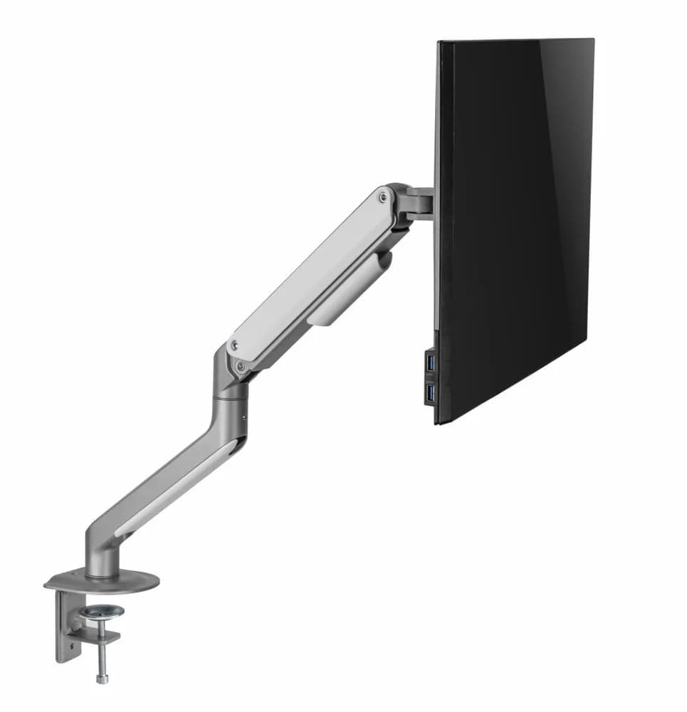 Suport monitor Serioux MM63-C012, compatibilitate dimensiune ecran 17"-32", greutate maximă suportata: (per ecran): 2~9kg, VESA: 75x75, 100x100, inclinare: +55°~-55°, pivotare: +90°~-90°, rotația ecranului: + 180°~-180°, instalare: clemă, grommet — miniatură