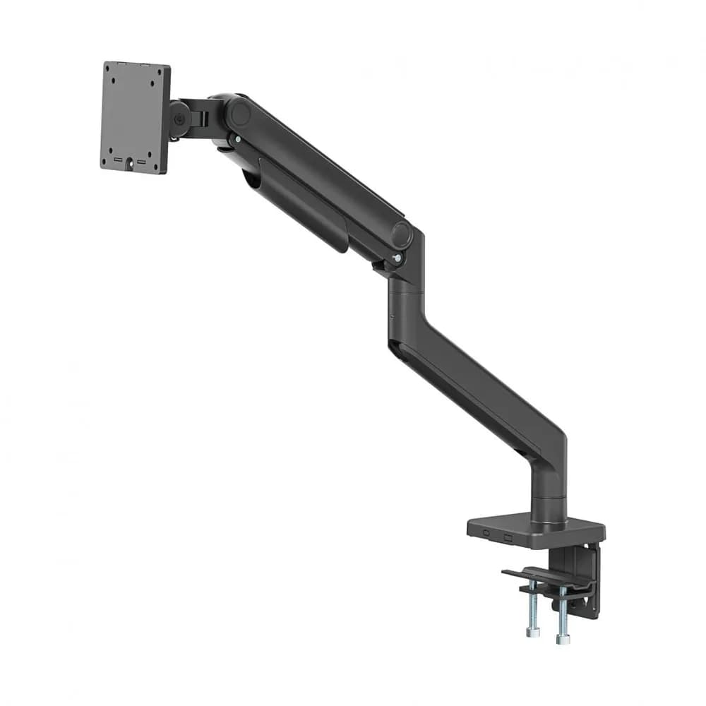 Brat monitor Serioux, tehnologie arc, compatiibilate ecran 17"-49", greutate maxima suportata (per ecran) 2~20kg,VESA:75x75,100x100, interval inclinare +50°~-20°, interval pivotare +90°~-90° — miniatură